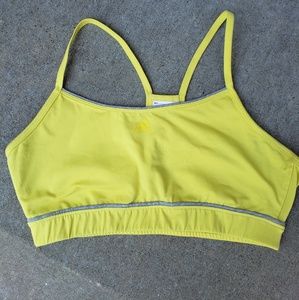 Addidas Yellow Climacontrol Sports Bra Size L